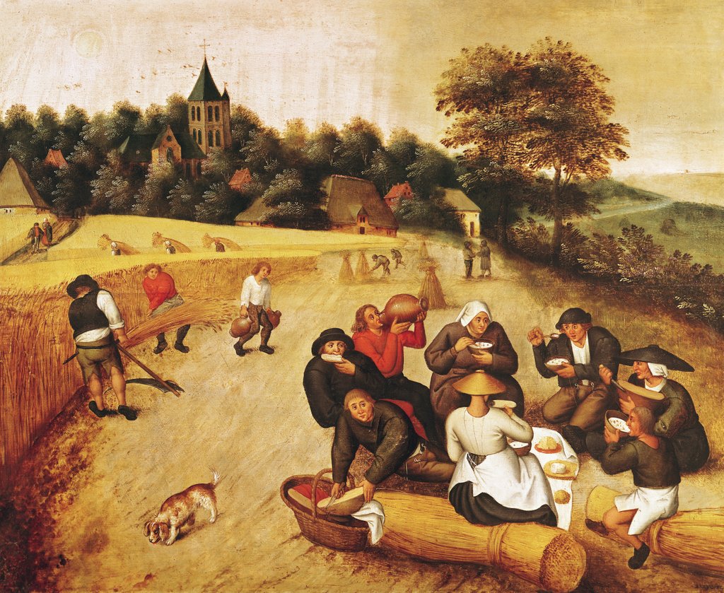Detail of The Harvester's Meal by Pieter the Younger Brueghel