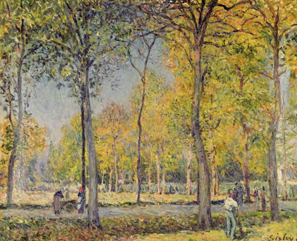 Detail of The Bois de Boulogne by Alfred Sisley