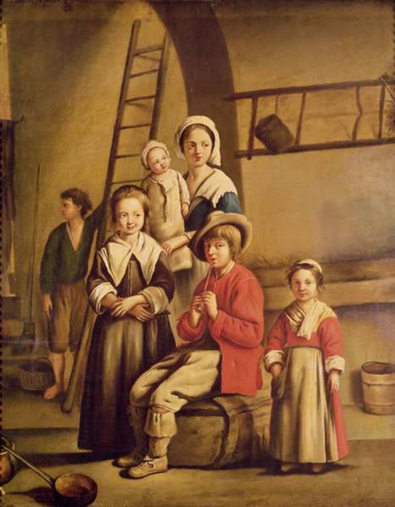 Detail of Interior of a Barn by (after) Le Nain Brothers