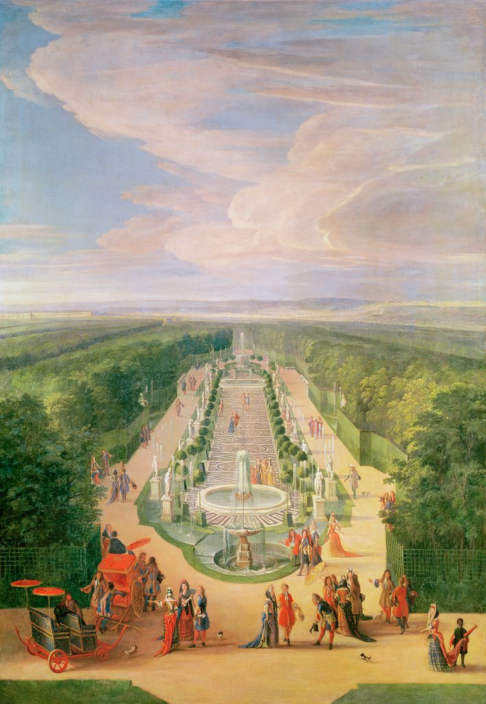 Detail of Perspective View of the Grove from the Galerie des Antiques at Versailles, 1688 by Jean-Baptiste Martin