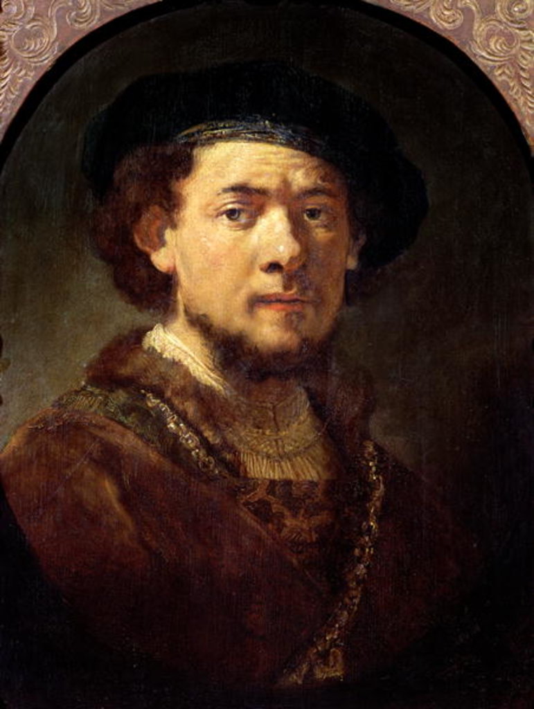 Detail of Portrait of a Man with a Gold Chain or, Self Portrait with Beard, 1634-36 by Rembrandt Harmensz. van Rijn