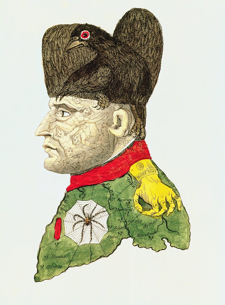 Detail of Caricature of Napoleon Bonaparte by English School
