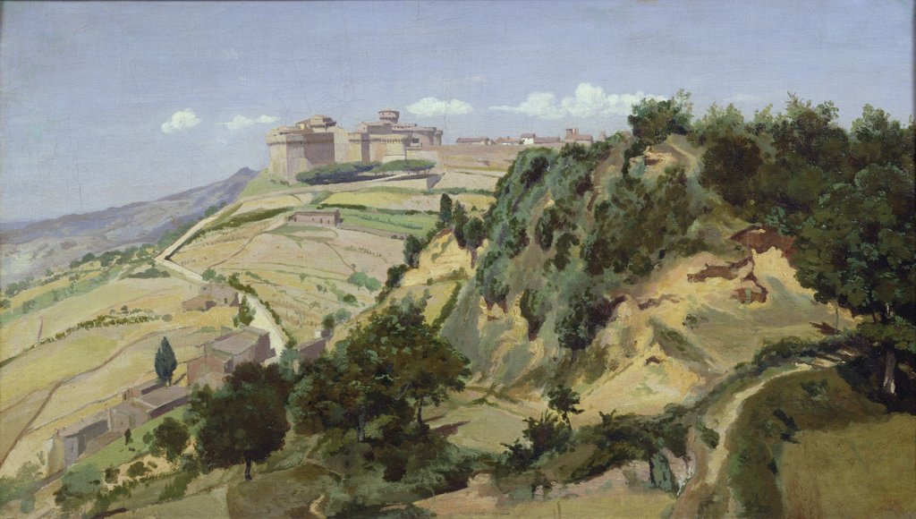 Detail of Volterra, 1834 by Jean Baptiste Camille Corot