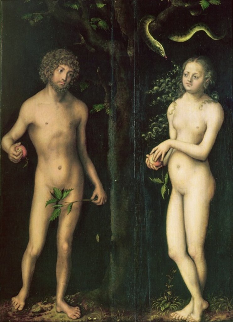 Detail of Adam and Eve by Lucas the Elder Cranach