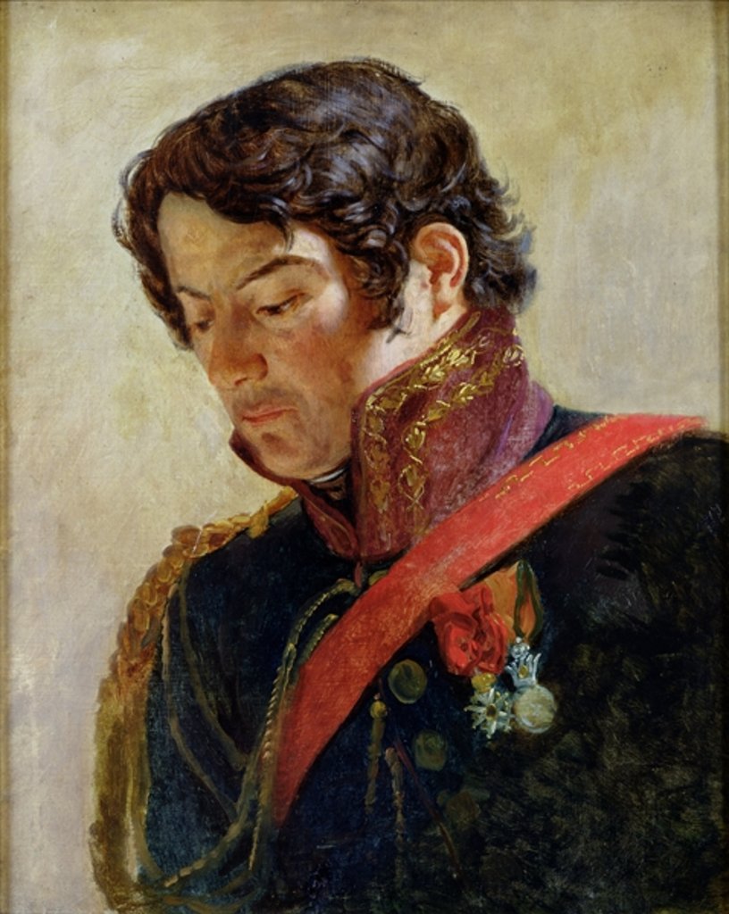 Detail of Study for a Portrait of Baron Dominique Larrey by Paulin Jean Baptiste Guerin