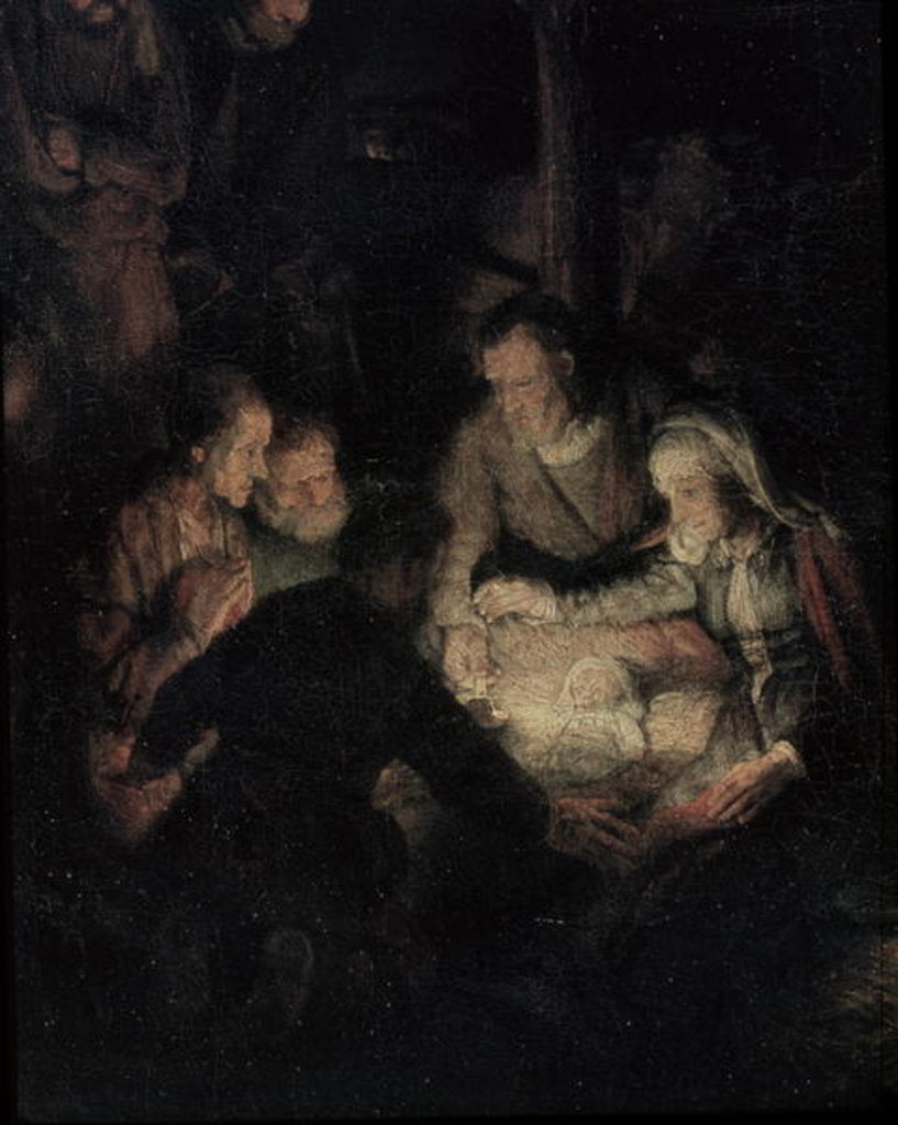 Detail of The Adoration of the Shepherds, detail, 1646 by Rembrandt Harmensz. van Rijn