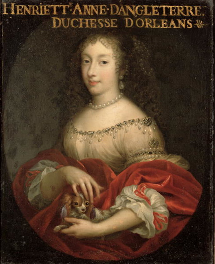 Detail of Henrietta Anne Duchess of Orleans by French School