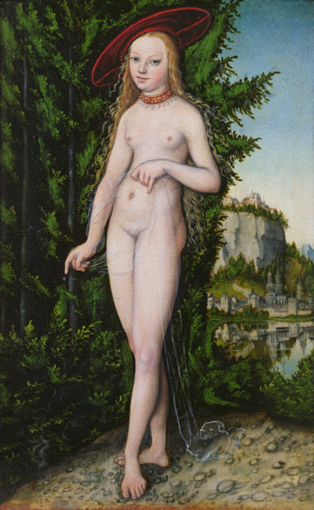 Detail of Venus in a landscape, 1529 by Lucas the Elder Cranach