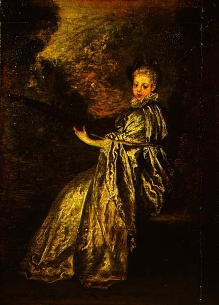 Detail of La Finette by Jean Antoine Watteau