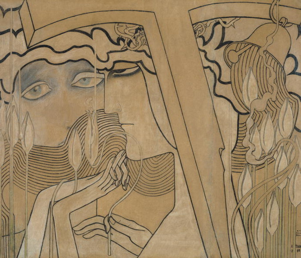 Detail of The Desire and the Satisfaction, 1893 by Jan Theodore Toorop