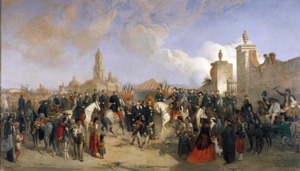 Detail of Entrance of the French Expeditionary Corps into Mexico City, 10th June 1863, 1869 by Jean Adolphe Beauce