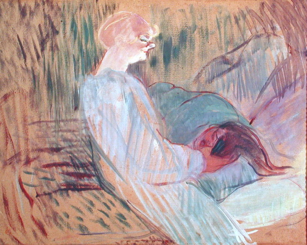 Detail of The Divan, Rolande, 1894 by Henri de Toulouse-Lautrec