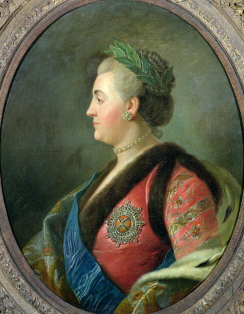 Detail of Portrait of Catherine II of Russia by French School