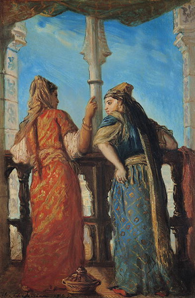 Detail of Jewish Women at the Balcony, Algiers, 1849 by Theodore Chasseriau