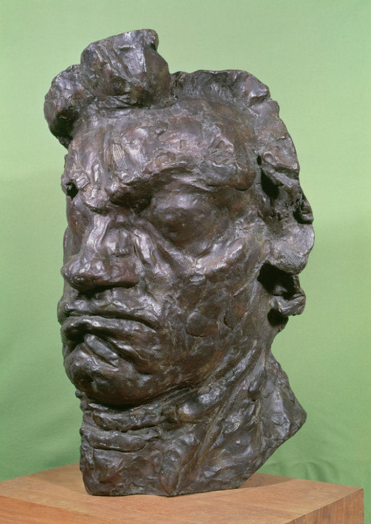 Detail of Tragic Mask of Ludwig van Beethoven 1901 by Emile-Antoine Bourdelle