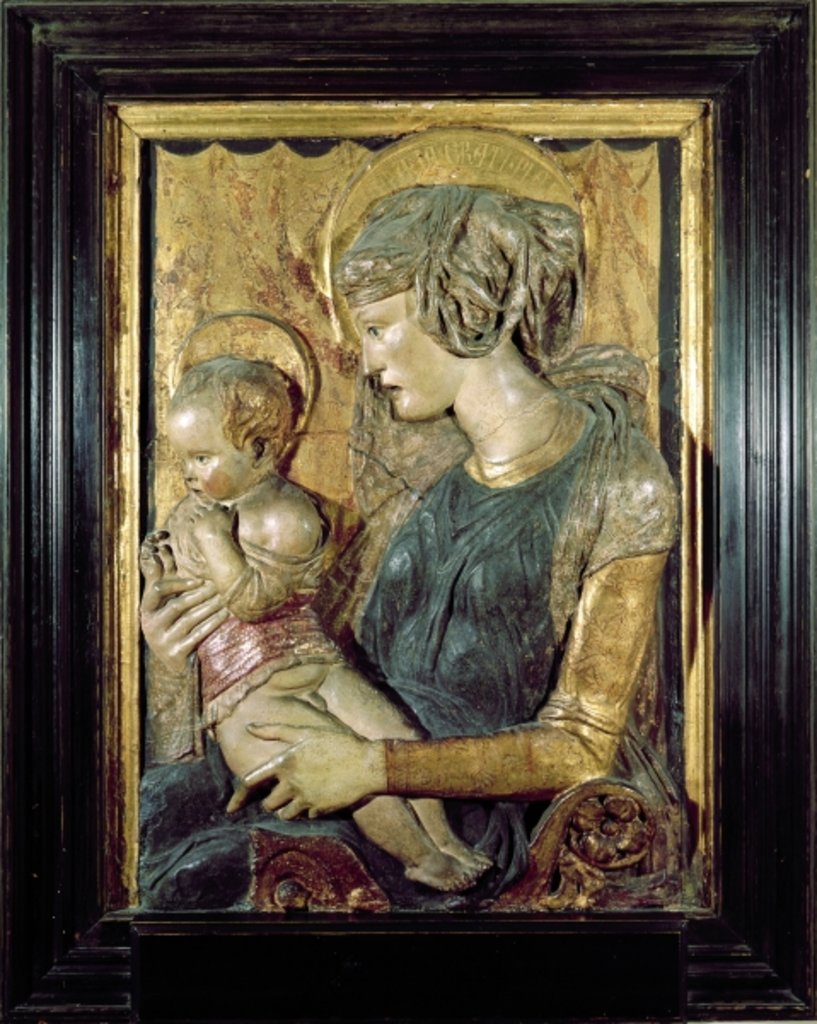 Detail of Madonna and Child by Donatello