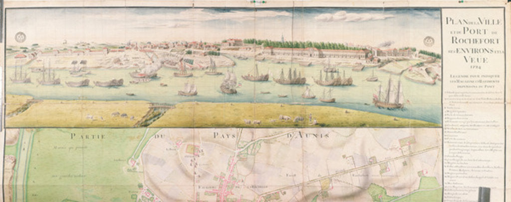 Detail of Plan of the Town and Port of Rochefort, 1724 by French School