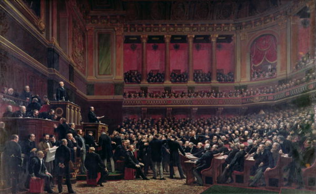 Detail of Louis Adolphe Thiers Acclaimed by the Deputies During a Meeting, 16th June 1877, c.1878 by Benjamin Ulmann