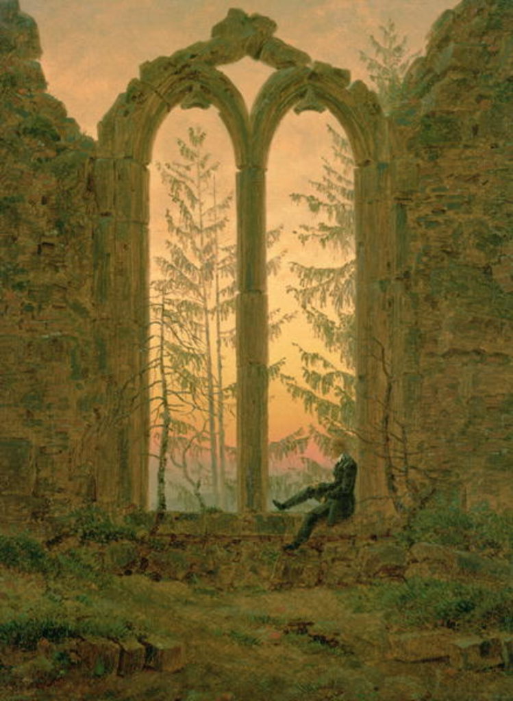 Detail of Ruins of the Oybin Monastery 1835-40 by Caspar David Friedrich