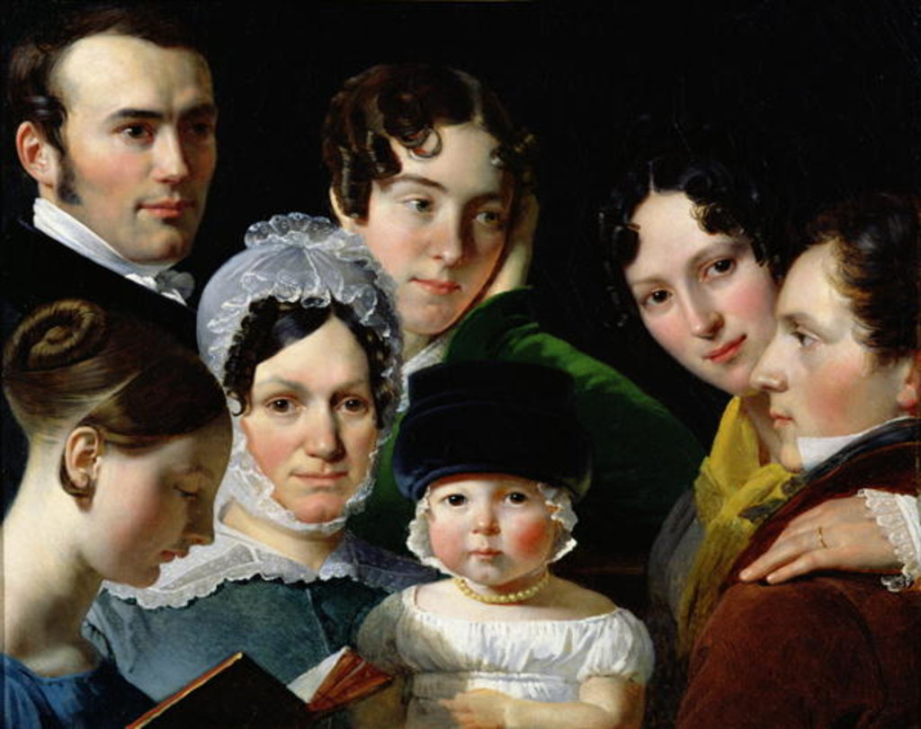 Detail of The Dubufe Family in 1820 by Claude-Marie Dubufe