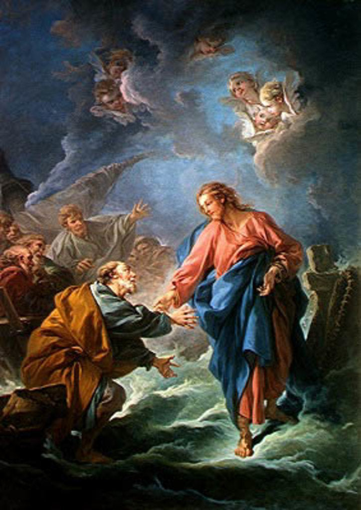 Detail of St. Peter Invited to Walk on the Water, 1766 by Francois Boucher