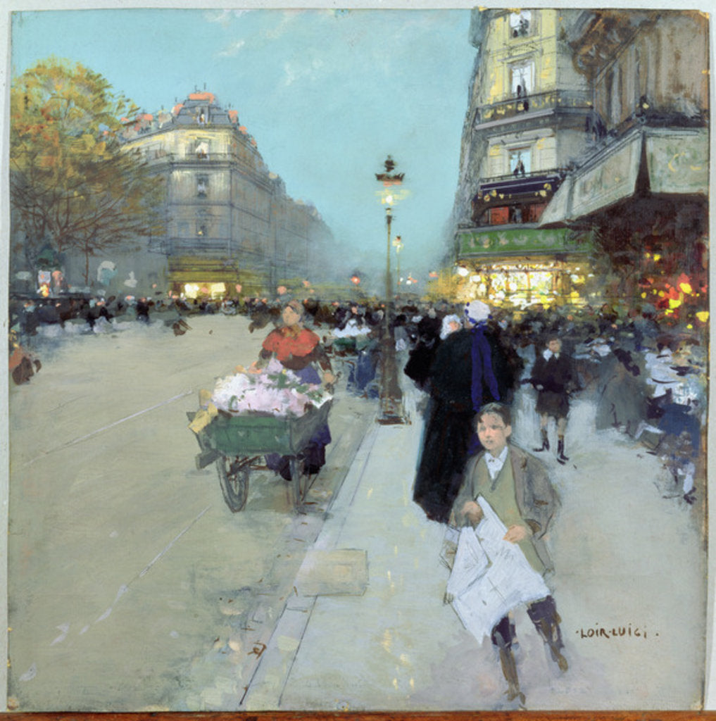 Detail of Urban Landscape by Luigi Loir