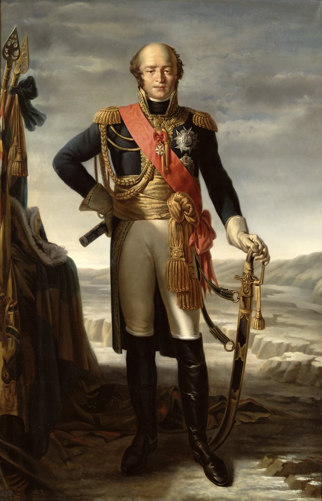 Detail of Portrait of Louis Nicolas Davout Prince of Eckmuhl, Duc d'Auerstaedt and Marshal of France, c.1852 by Tito Marzocchi de Belluci