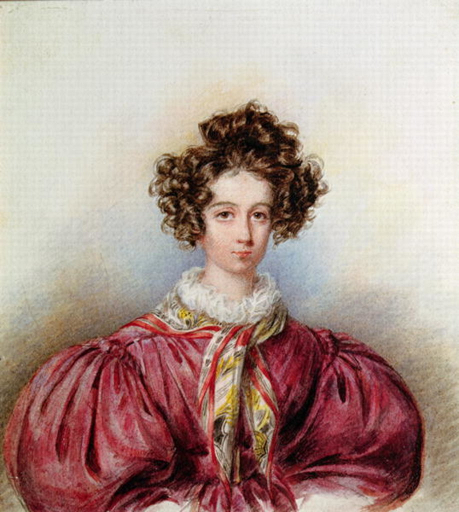 Detail of Portrait of George Sand 1830 by Candide Blaize