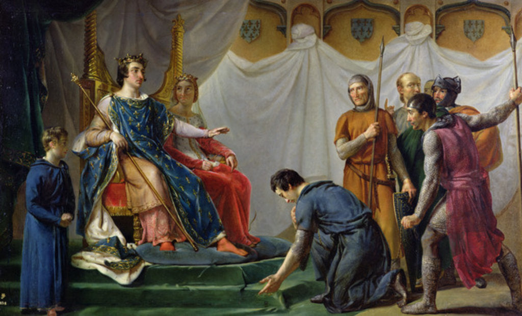 Detail of St. Louis Pardonning Mauclerc by Georges Rouget