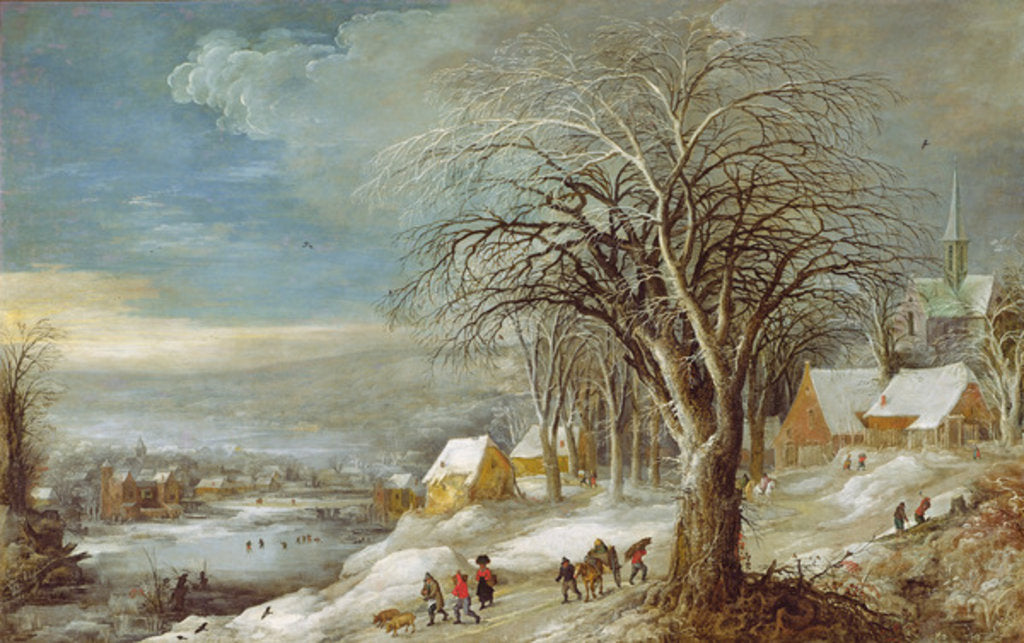 Detail of Winter Landscape by Joos or Josse de The Younger Momper