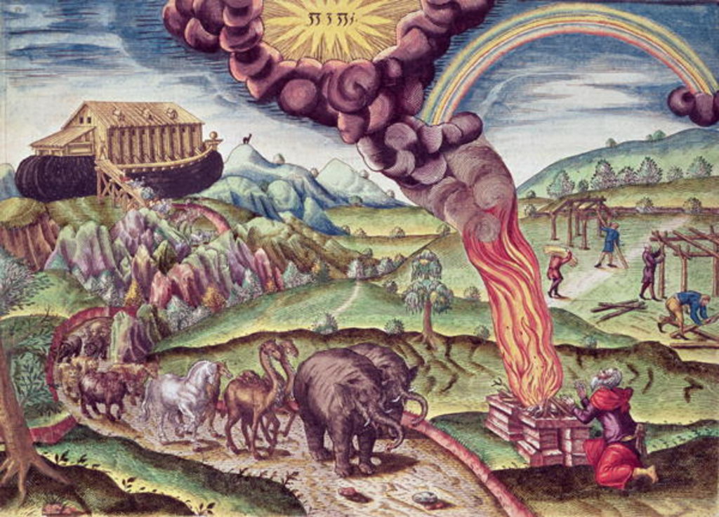 Detail of Noah's Ark by Th. after Le Moyne J. Bry