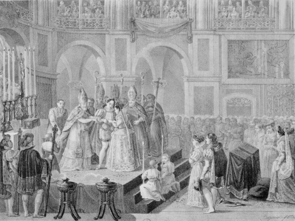 Detail of The Marriage of Henri III and Marguerite of France in 1572, 1832 by A. Regnier