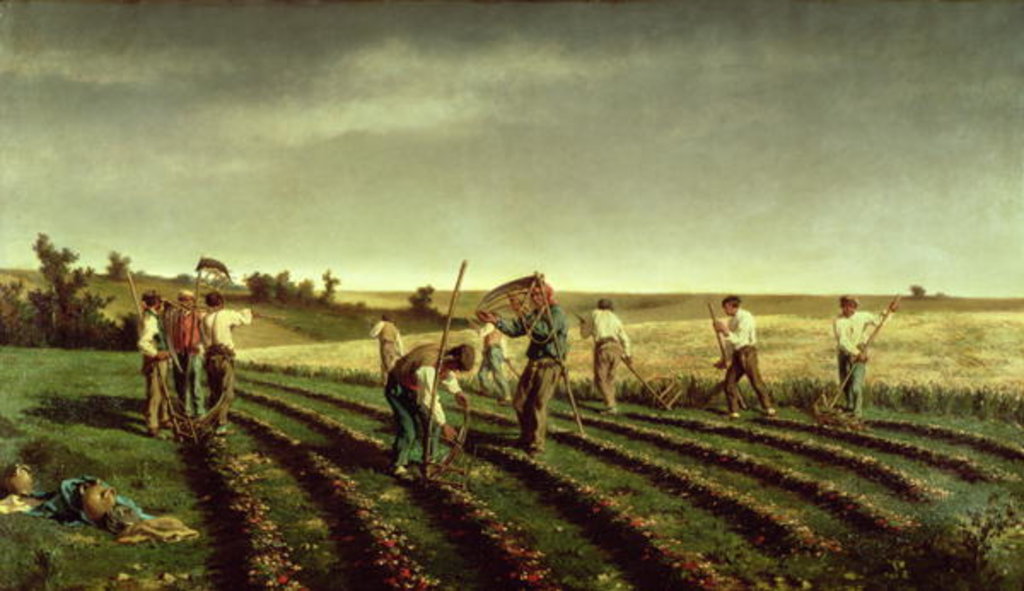 Detail of Reaping Sainfoin in Chambaudouin, 1882 by Pierre Edmond Alexandre Hedouin