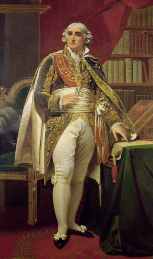 Detail of Portrait of Jean-Jacques-Regis de Cambaceres by Henri-Frederic Schopin