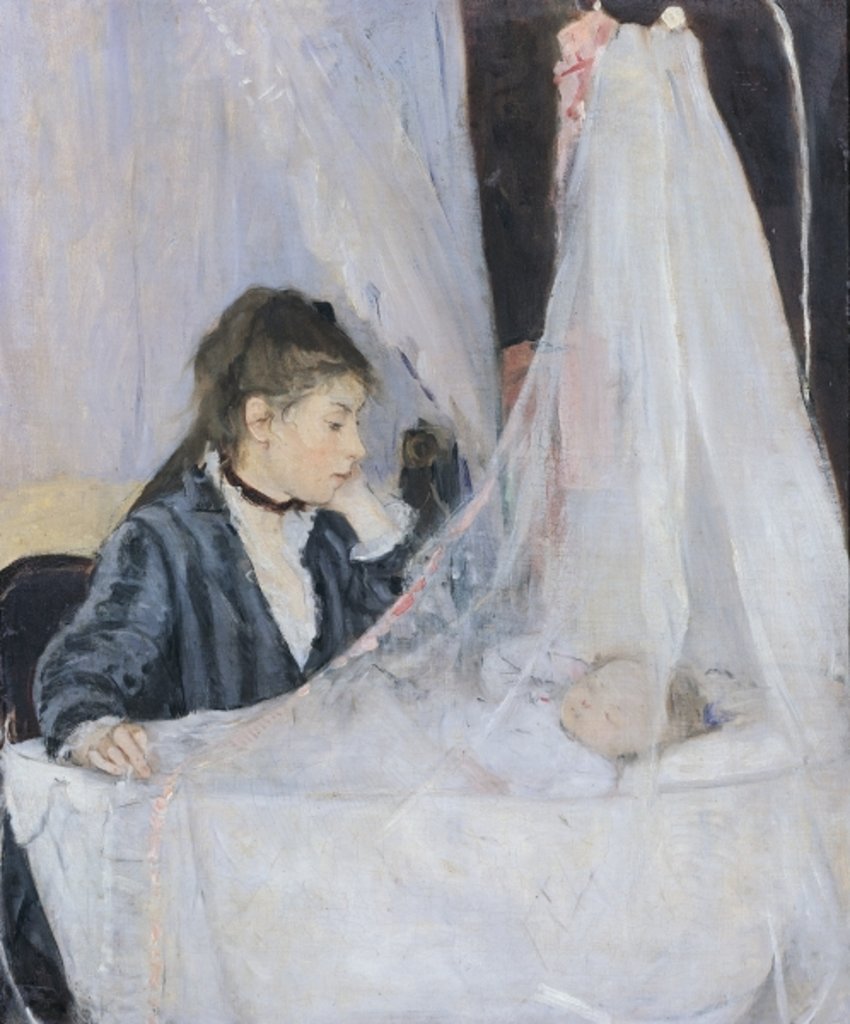Detail of The Cradle, 1872 by Berthe Morisot