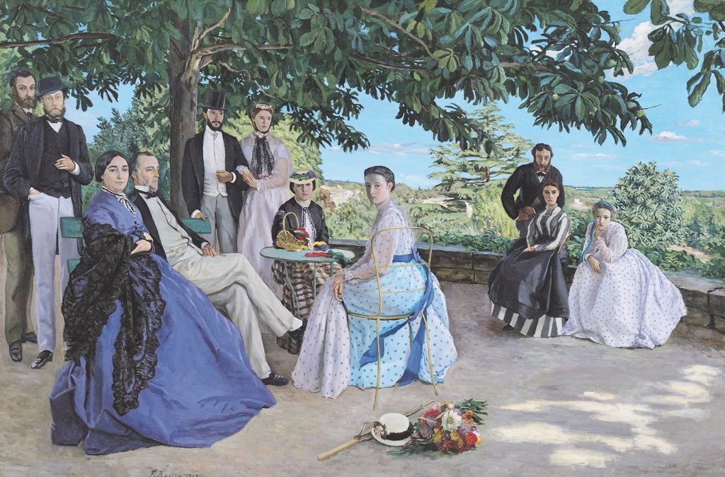 Detail of Family reunion, 1867 by Jean Frederic Bazille