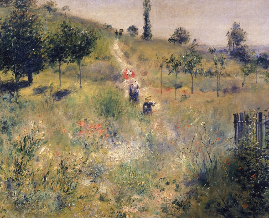 Detail of The Path through the long grass, c.1875 by Pierre Auguste Renoir