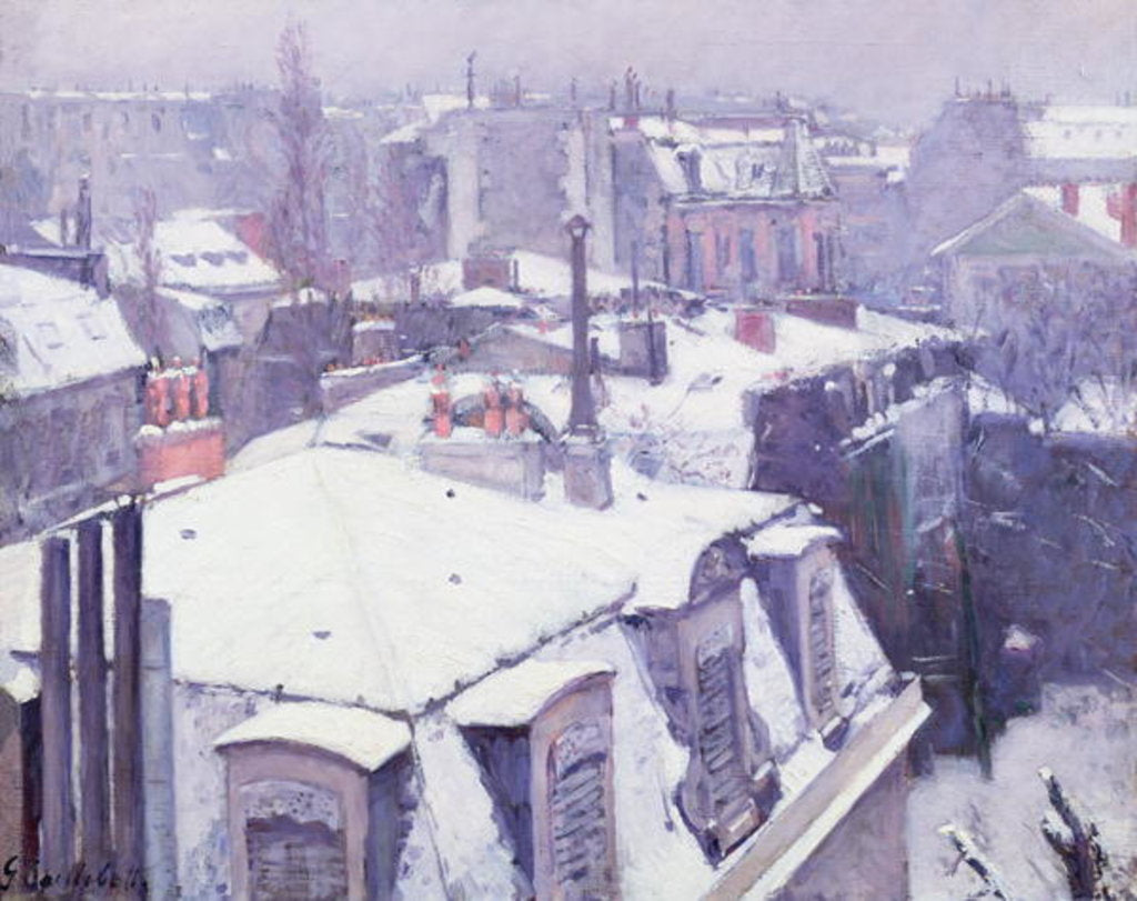 Detail of View of Roofs or Roofs under Snow, 1878 by Gustave Caillebotte