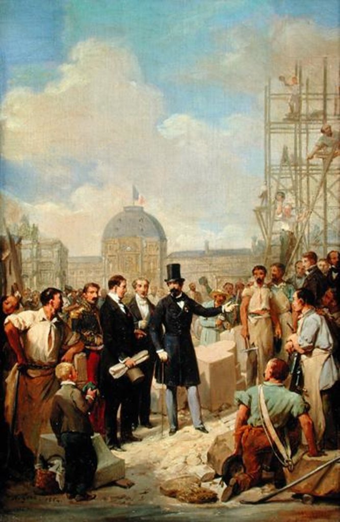 Detail of Study for Napoleon III Visiting the Works at the Louvre, 1854 by Nicolas Louis Francois Gosse