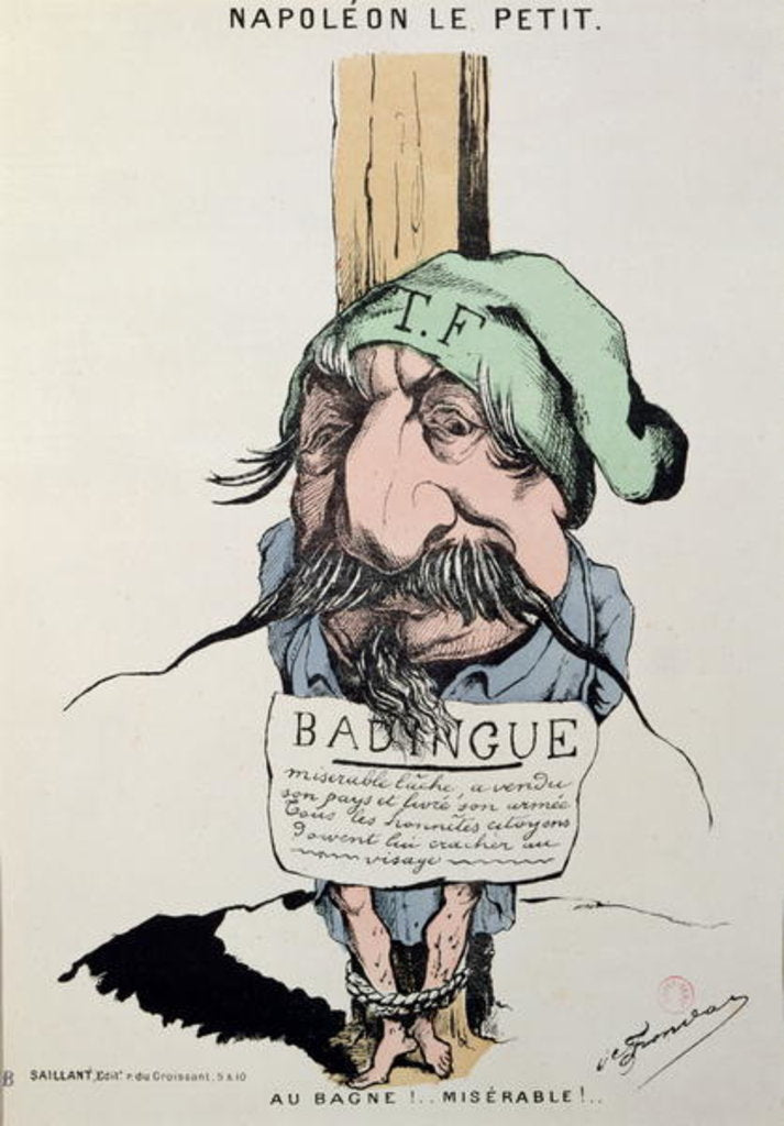 Detail of Napoleon le Petit, caricature of Louis-Napoleon Bonaparte 1870 by Charles Frondat
