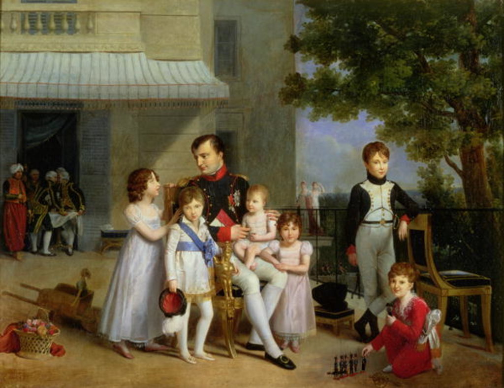 Detail of Portrait of Napoleon Bonaparte with his Nephews and Nieces on the Terrace at Saint-Cloud, 1810 by Louis Ducis