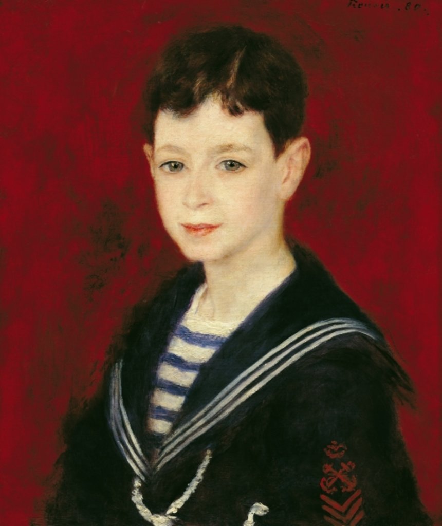 Detail of Portrait of Fernand Halphen 1880 by Pierre Auguste Renoir