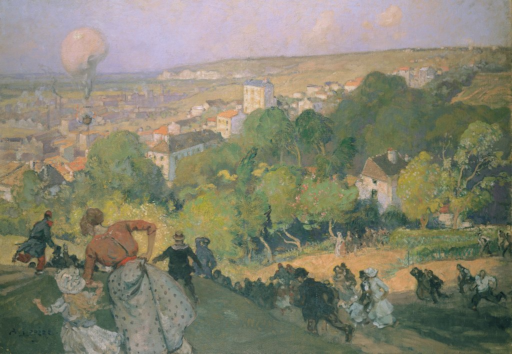 Detail of Balloon Landing at Pre St-Gervais, c.1885 by Auguste Lepere