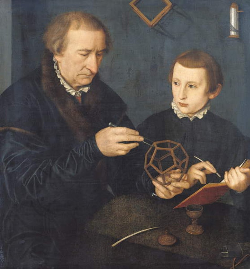 Detail of Johann I Neudorfer and his Son, 1561 by Nicolas Neufchatel