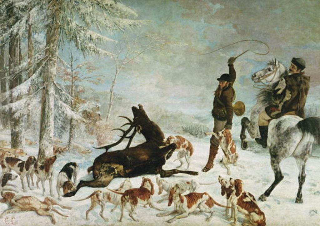Detail of The Death of the Deer, 1867 by Gustave Courbet