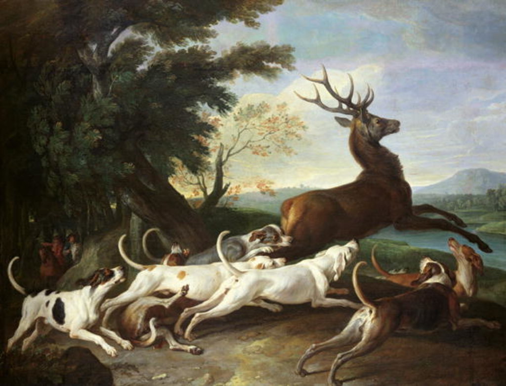 Detail of The Deer Hunt, 1718 by Alexandre-Francois Desportes