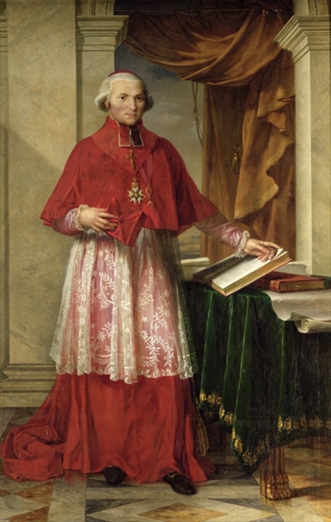 Detail of Portrait of Cardinal Joseph Fesch 1806 by Charles Meynier