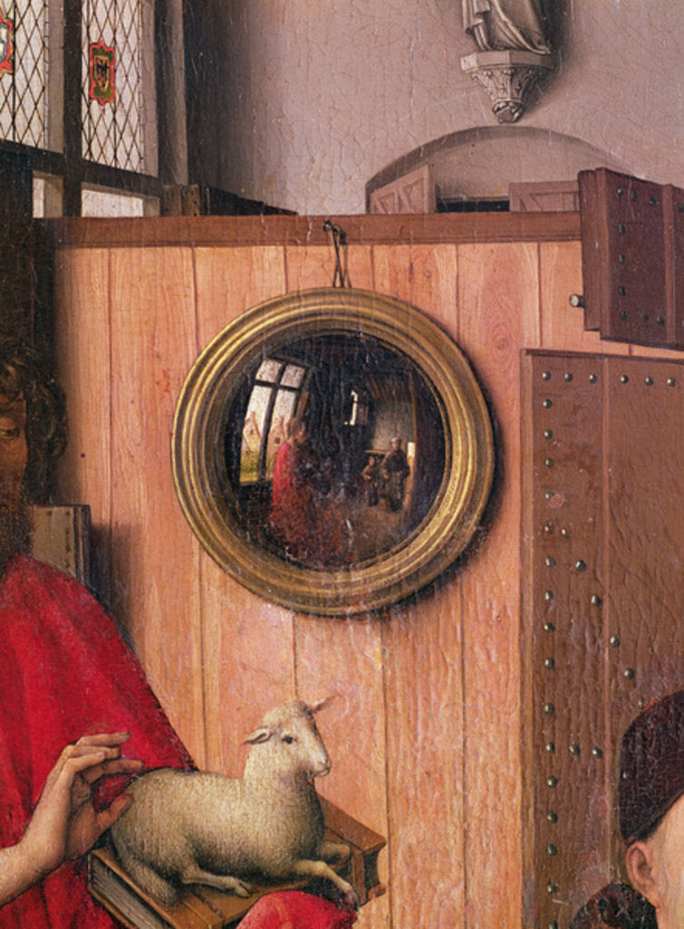 Detail of St. John the Baptist and the Donor, Heinrich Von Werl by Master of Flemalle