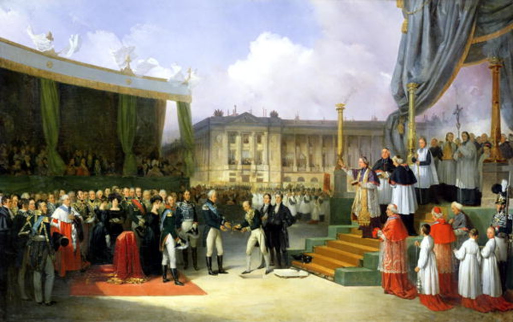 Detail of Inauguration of a Monument in Memory of Louis XVI by Charles X by Joseph Beaume