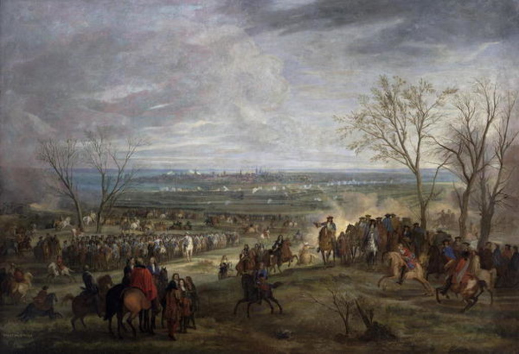 Detail of The Siege of Valenciennes, 1677 by Adam Frans van der Meulen